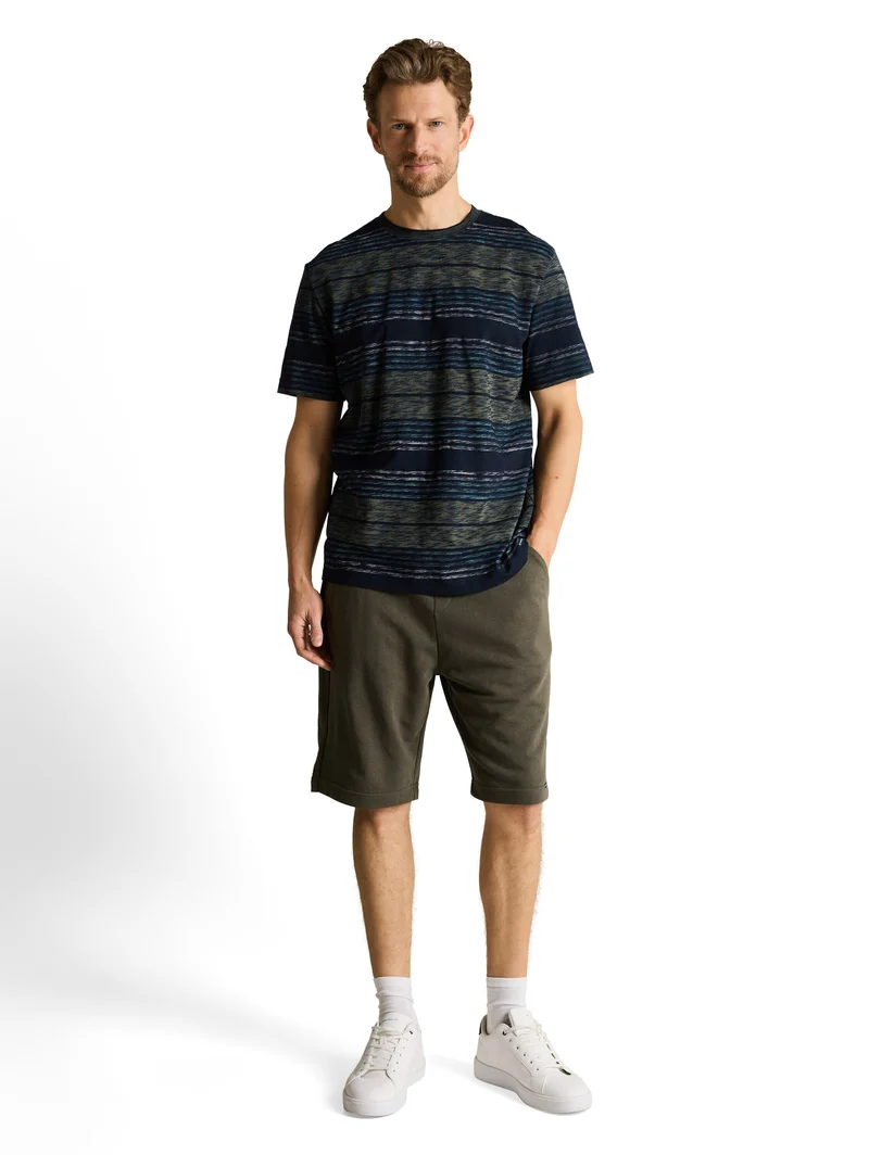T-Shirt mit Inside-Out Streifenmuster