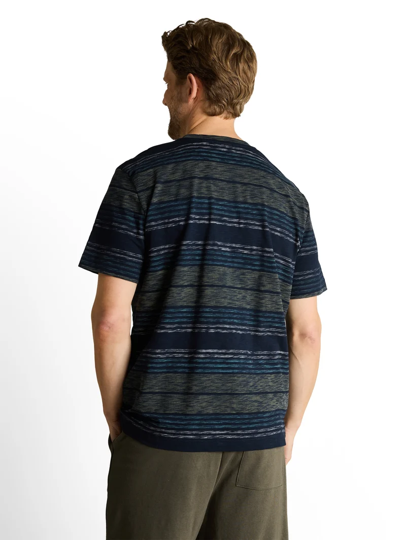 T-Shirt mit Inside-Out Streifenmuster