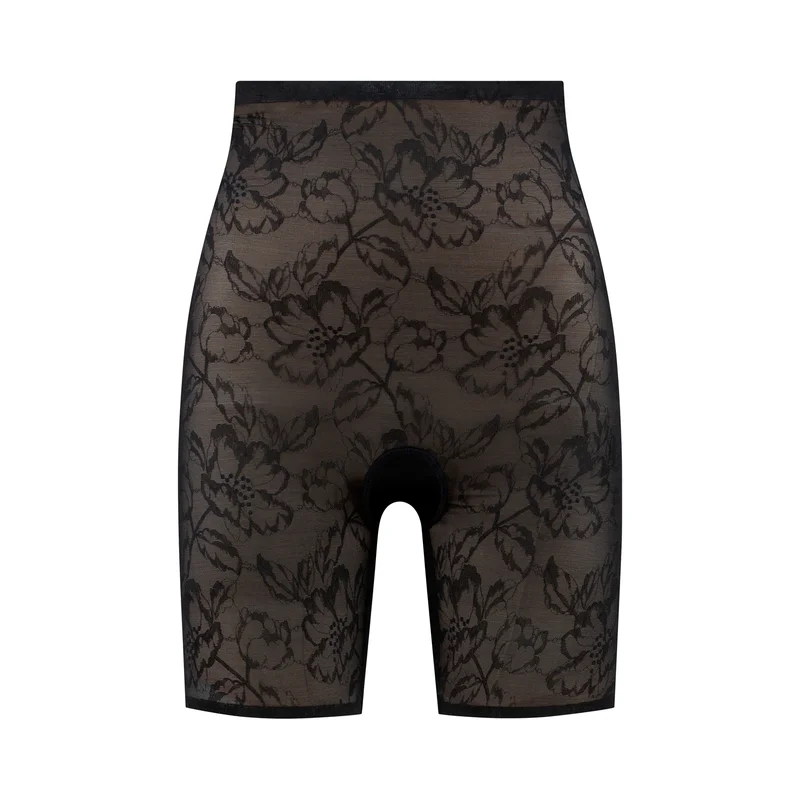 ByeBra – Spitzen-Shapewear, hochtaillierte, formende Shorts aus Spitze, Schwarz