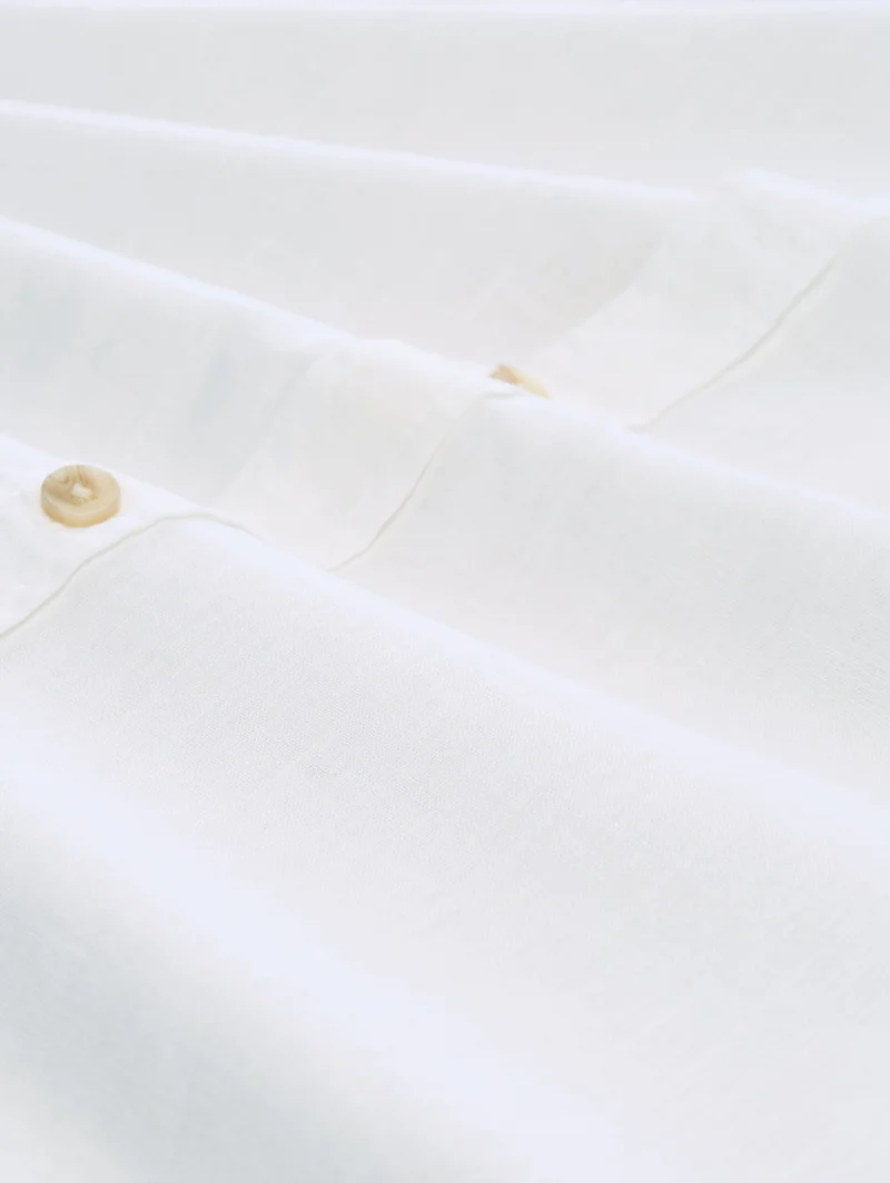 Relaxed Fit Kurzarmhemd mit Leinenanteil