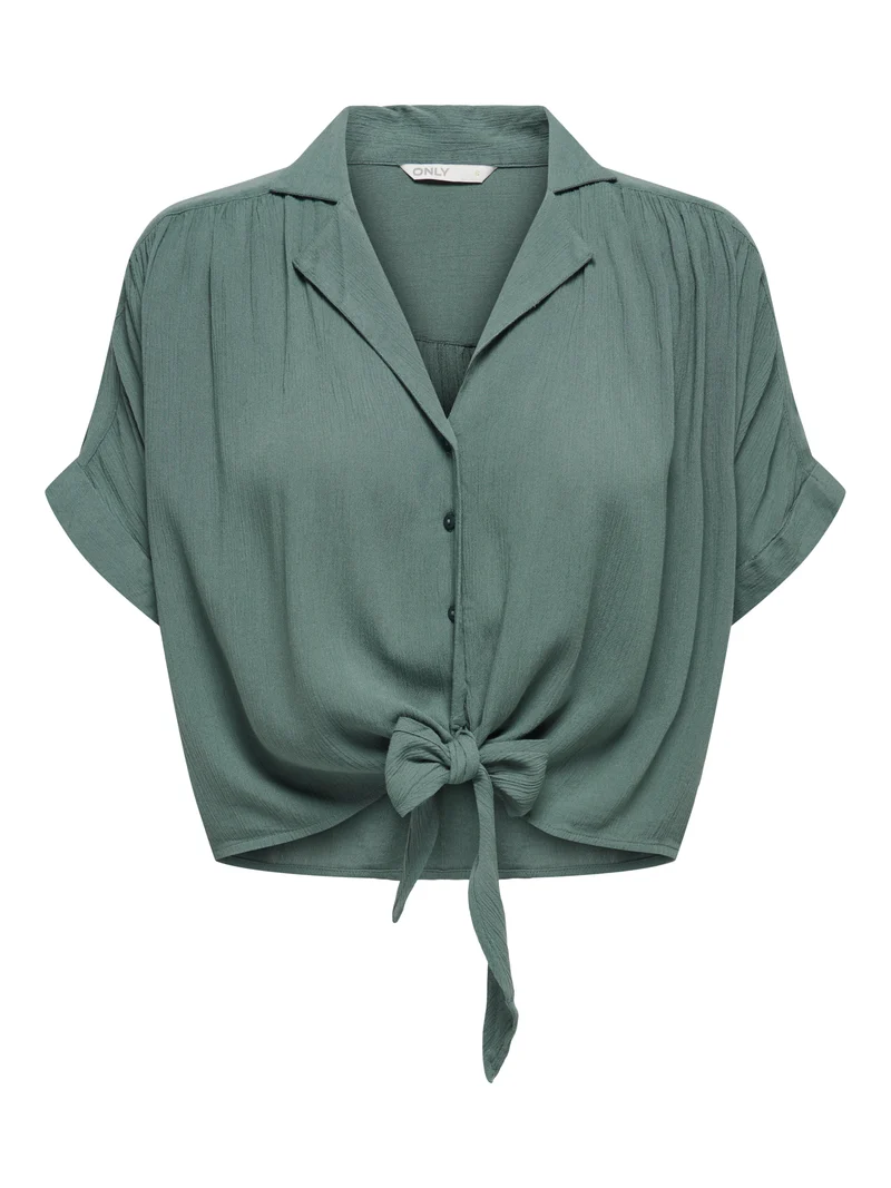 ONLPAULA LIFE S/S TIE SHIRT WVN NOOS
