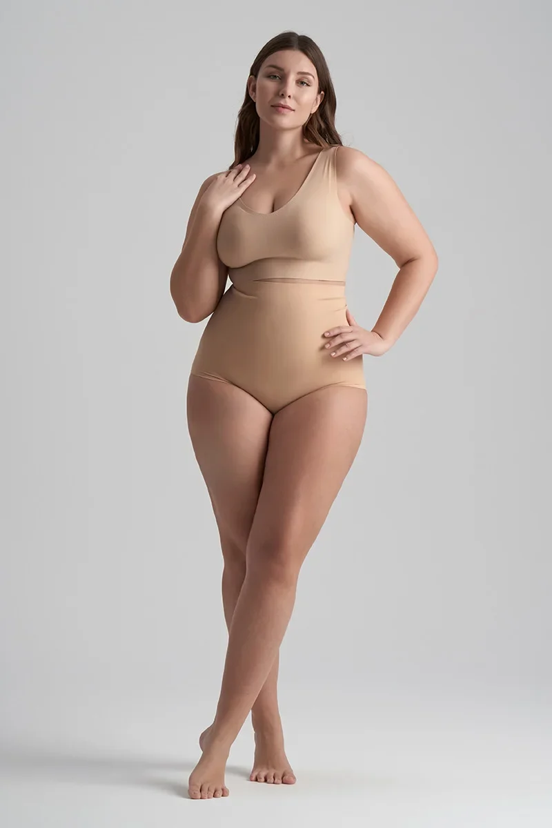 ByeBra – Unsichtbarer Shapewear-BH mit leichter Stützwirkung, V-Ausschnitt, Beige