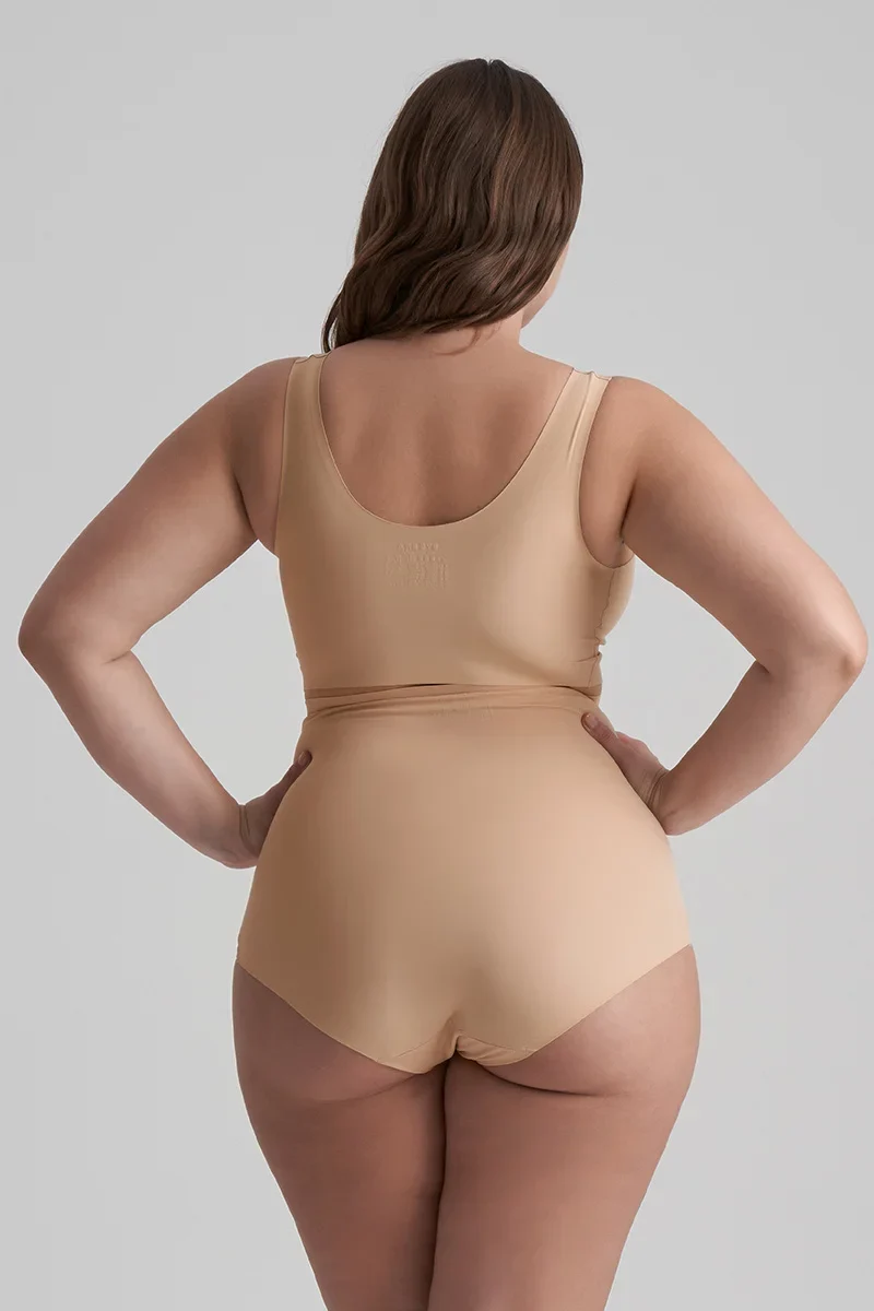 ByeBra – Unsichtbarer Shapewear-BH mit leichter Stützwirkung, V-Ausschnitt, Beige