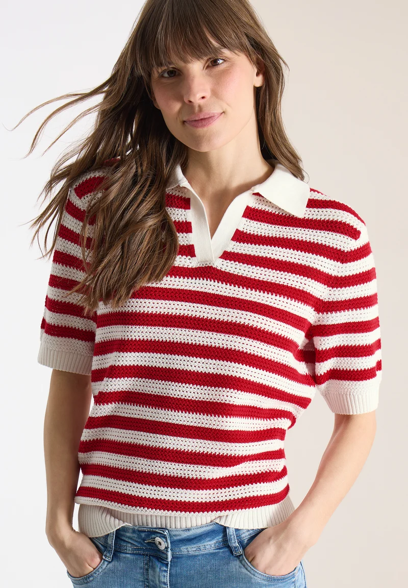 Kurzarm Poloshirt in Mesh-Qualität