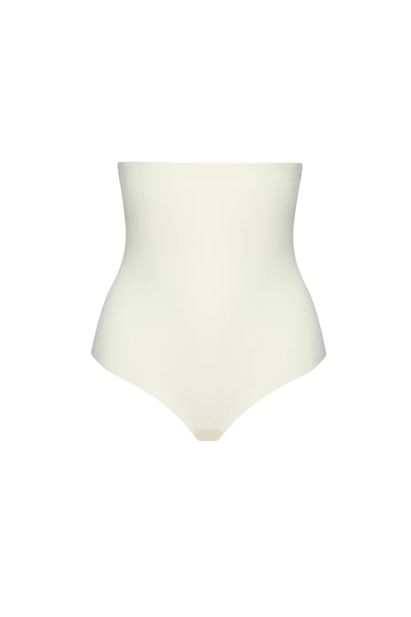 ByeBra – Formgebende Unterwäsche (Starker Halt) Formgebender High-Waist-Tanga Elfenbein