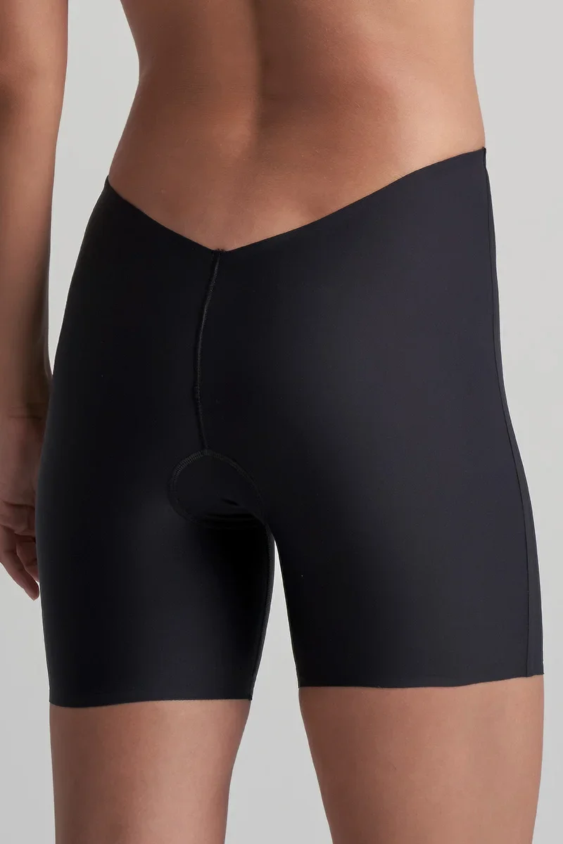ByeBra – Shapewear mit tiefem Rückenausschnitt (leichte Stütze), kurzes Oberteil mit tiefem Rückenausschnitt und mittelhohem Bund, Schwarz