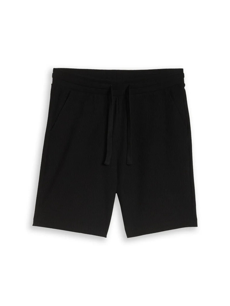 Relaxed Shorts mit Waffelstruktur