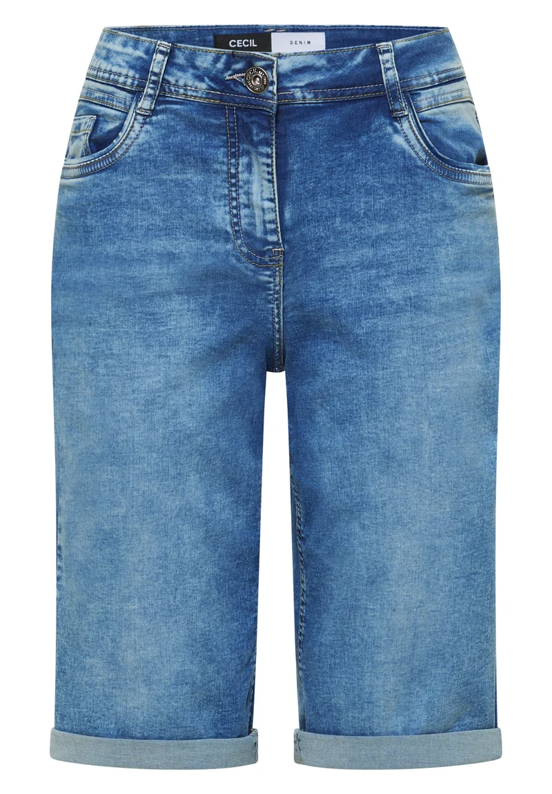 Wide Leg Jeansshorts im Loose Fit