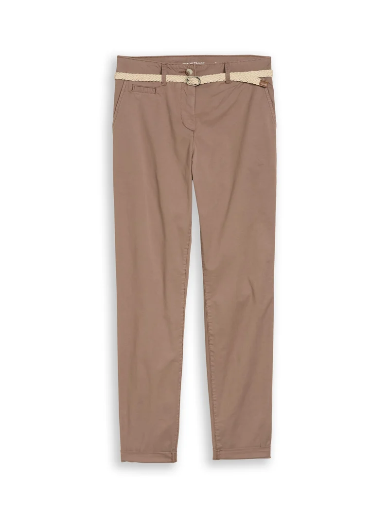 Slim Chino Hose mit Gürtel