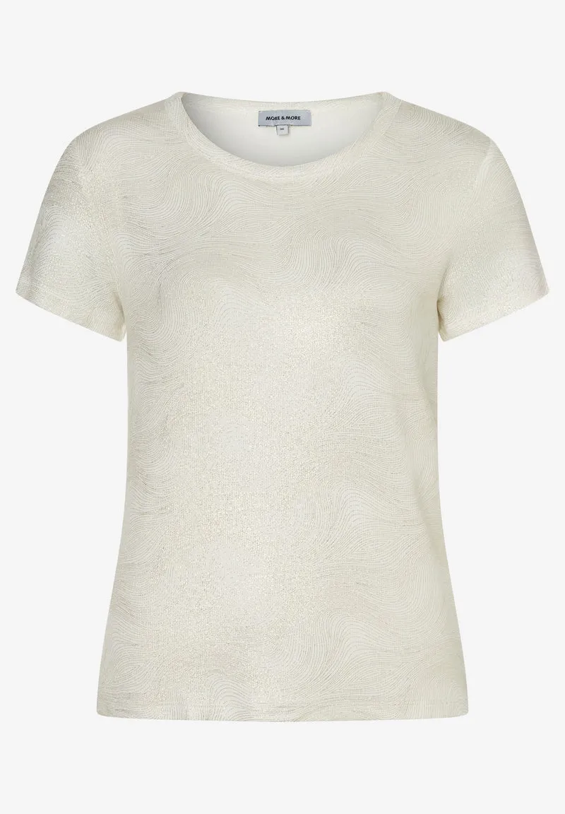 T-Shirt mit Glanzbelag