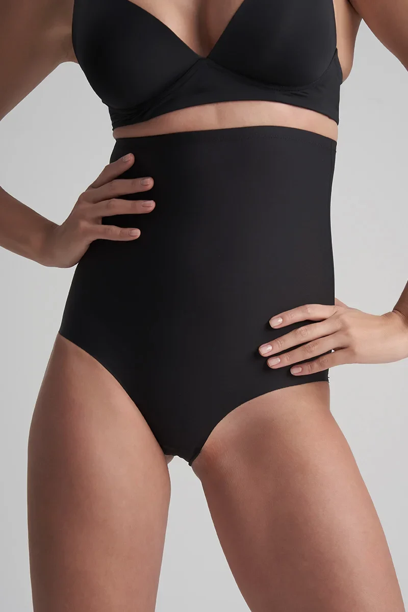 ByeBra – Formgebende Unterwäsche (Starker Halt) Formgebender High-Waist-Slip Schwarz