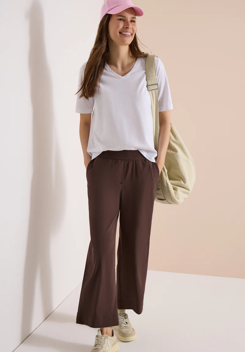 7/8 High Waist Wide Leg Hose im Loose Fit
