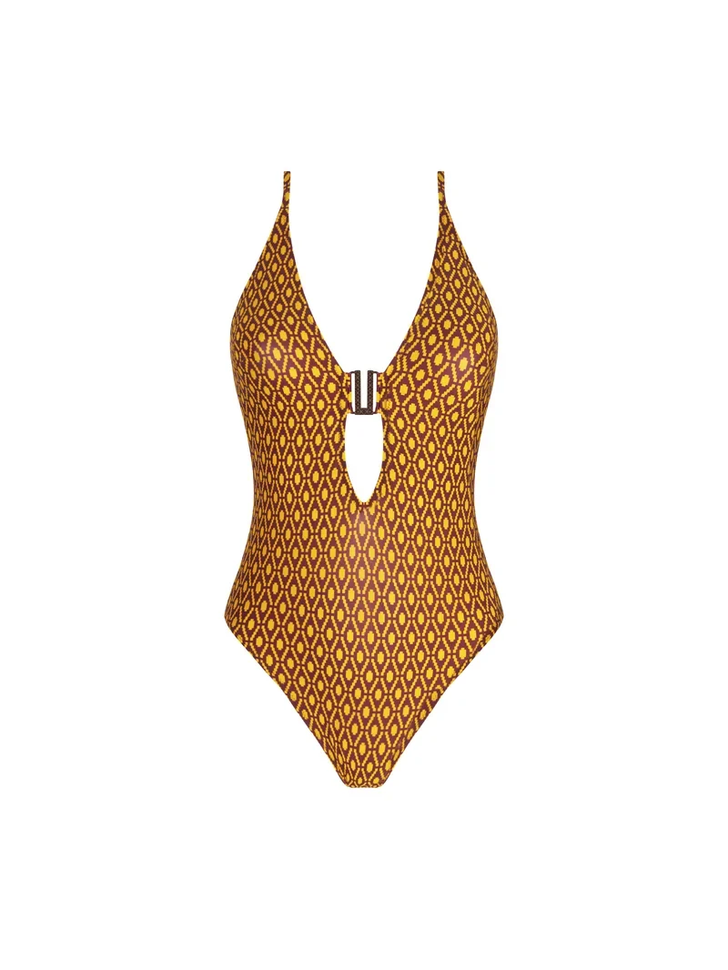Antigel Swimwear von Lise Charmel - La Papoue Wireless Halterneck Badeanzug Jaune Papou