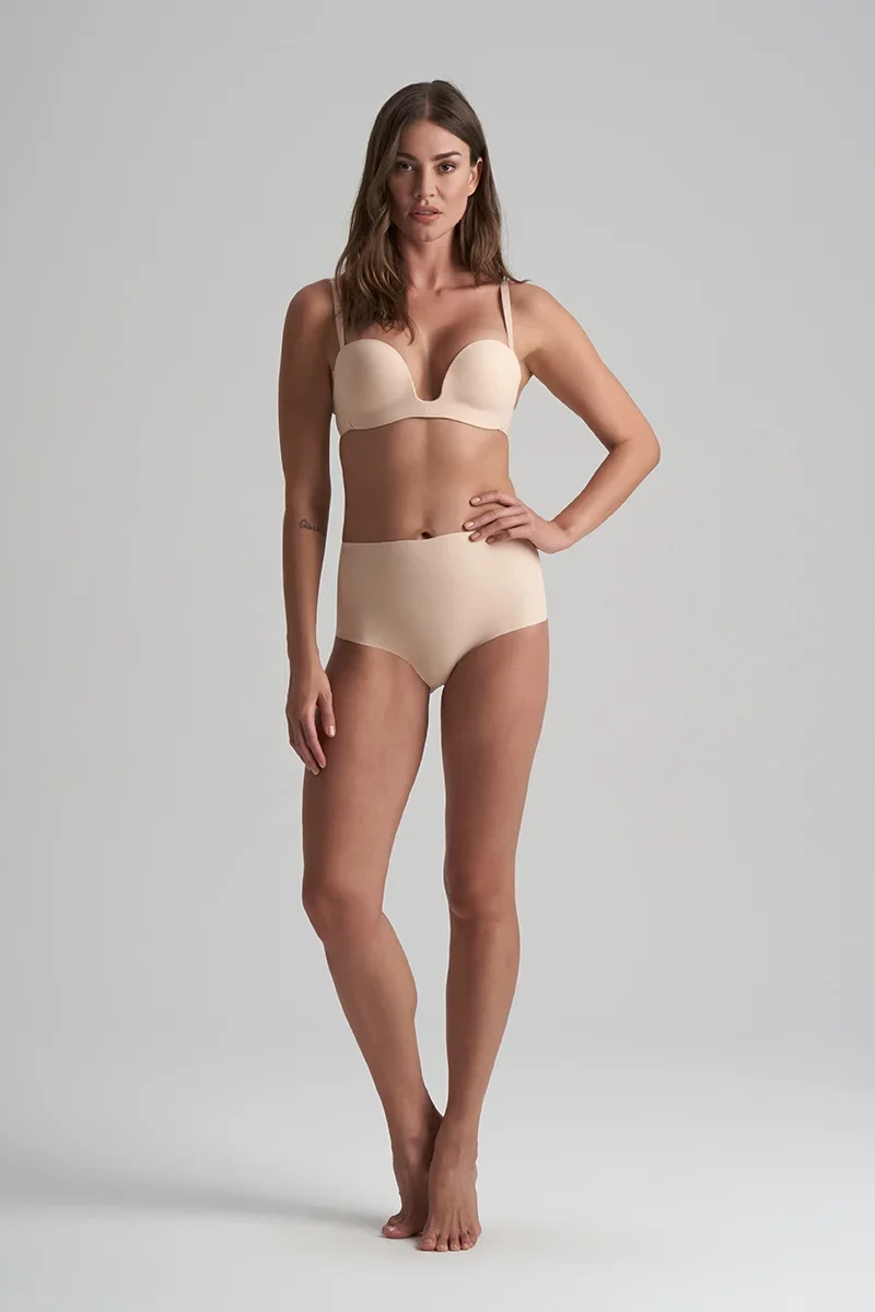 ByeBra – Shapewear-BH mit tiefem Rückenausschnitt (leichte Stützfunktion), trägerlos, beige