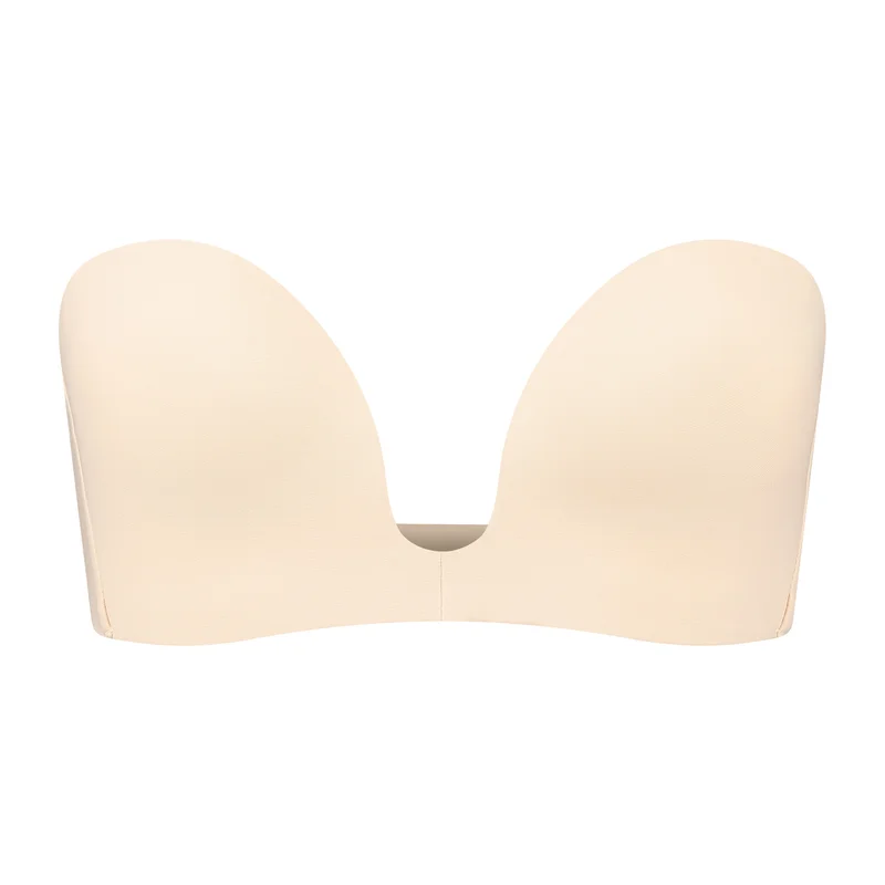 ByeBra – Shapewear-BH mit tiefem Rückenausschnitt (leichte Stützfunktion), trägerlos, beige