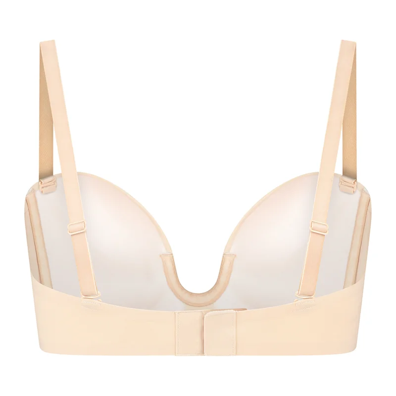 ByeBra – Shapewear-BH mit tiefem Rückenausschnitt (leichte Stützfunktion), trägerlos, beige