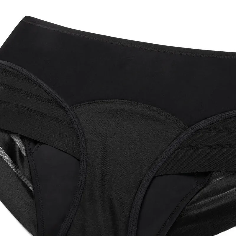 ByeBra – Auslaufsichere Periodenunterwäsche, Hipster-Spitze, mittlere Stärke, Schwarz
