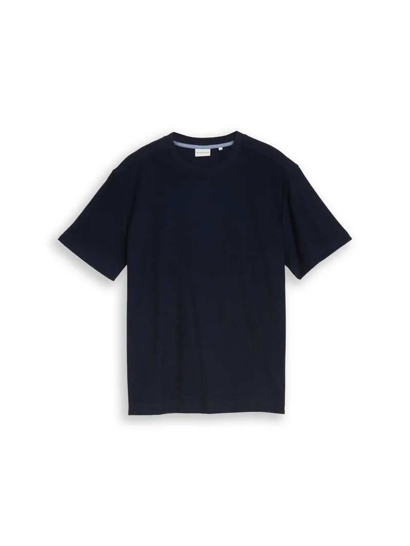 T-Shirt mit Ottoman-Struktur