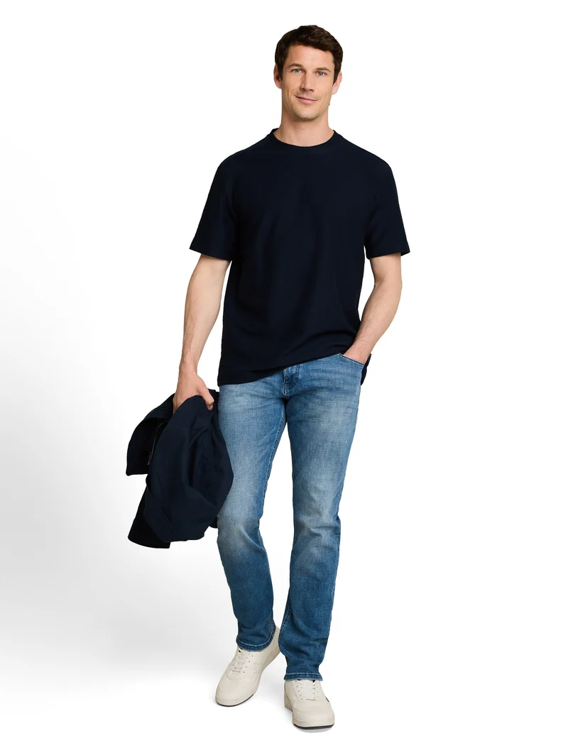 T-Shirt mit Ottoman-Struktur