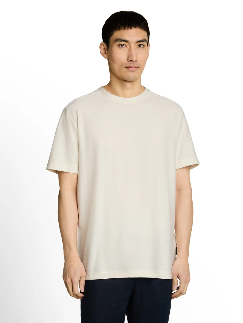 T-Shirt mit Ottoman-Struktur
