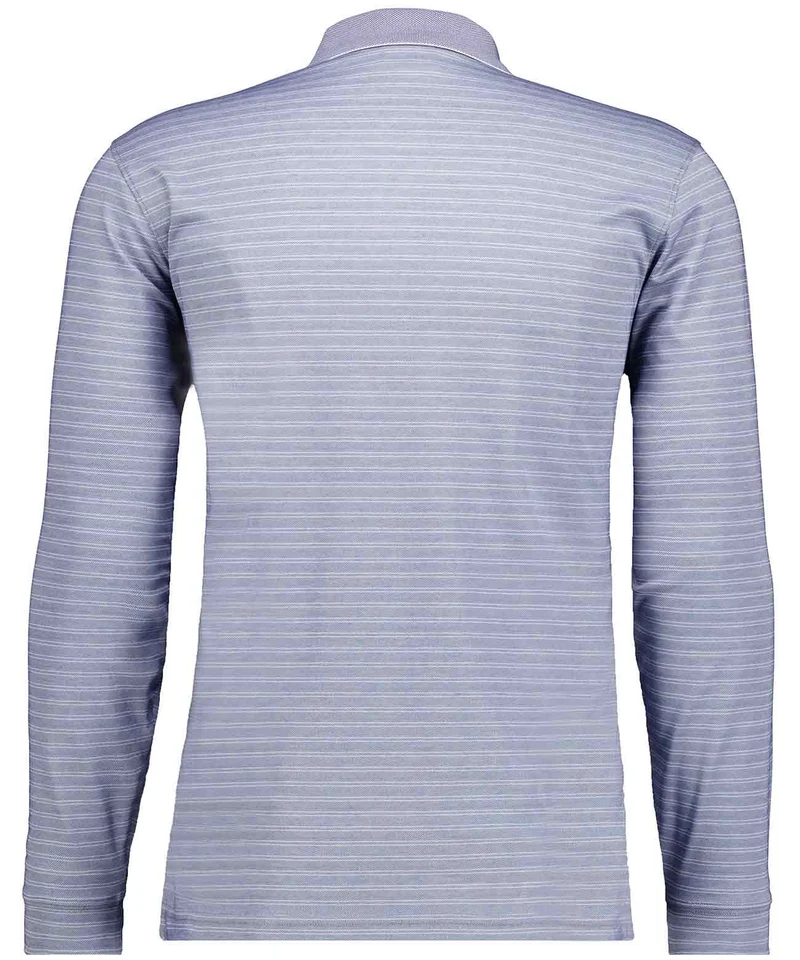 Fineliner-Poloshirt mit Reissverschluss, Langarm