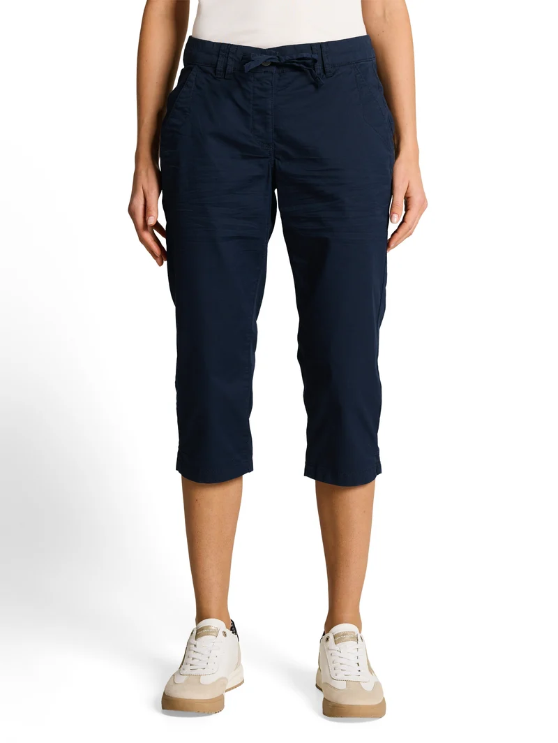 Tapered Relaxed Capri Hose mit Kordelzug