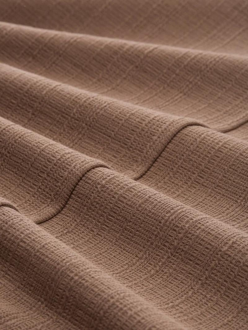 Jacquard Sweatshirt mit V-Ausschnitt