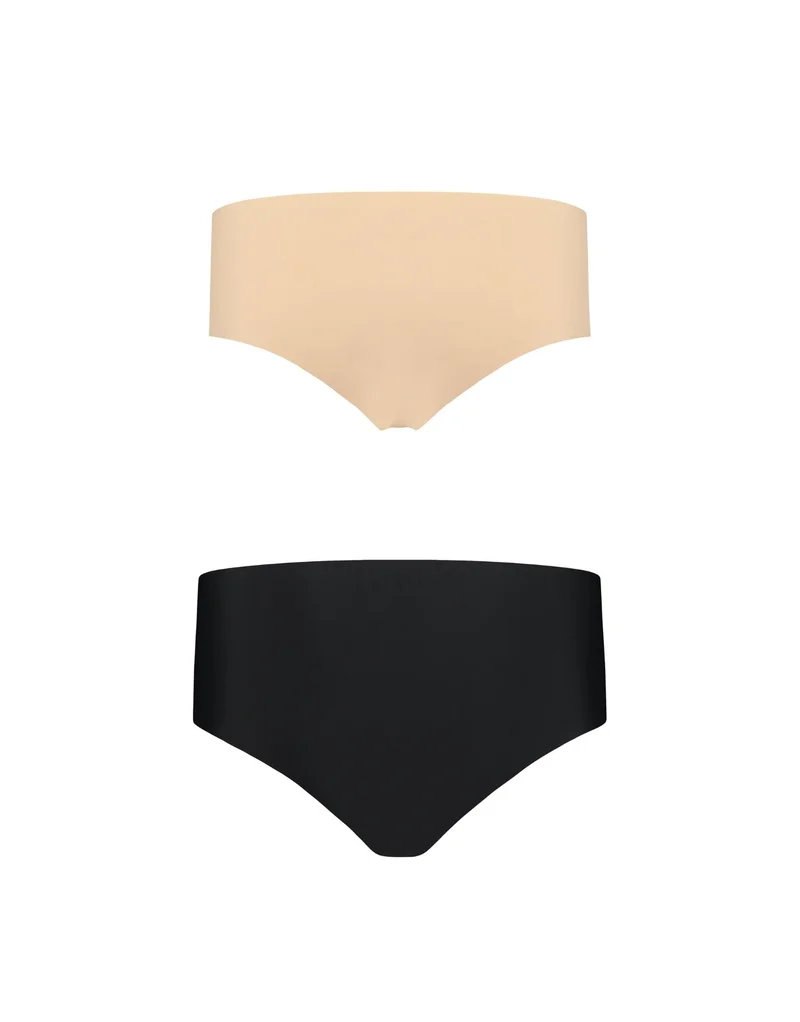 ByeBra – Po-Lifting-BH & Unterwäsche 2er-Pack Unsichtbare Hipster-BHs Beige & Schwarz