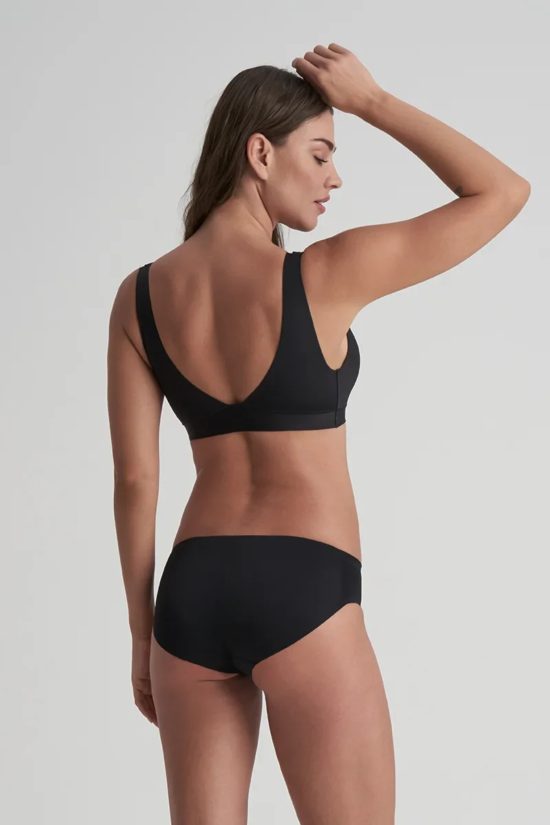 ByeBra – Po-Lifting- und Unterwäsche-Slips mit Polsterung, niedrige Taille, Schwarz