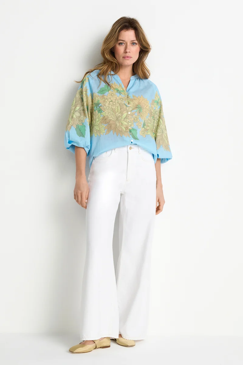 Blouse with place print