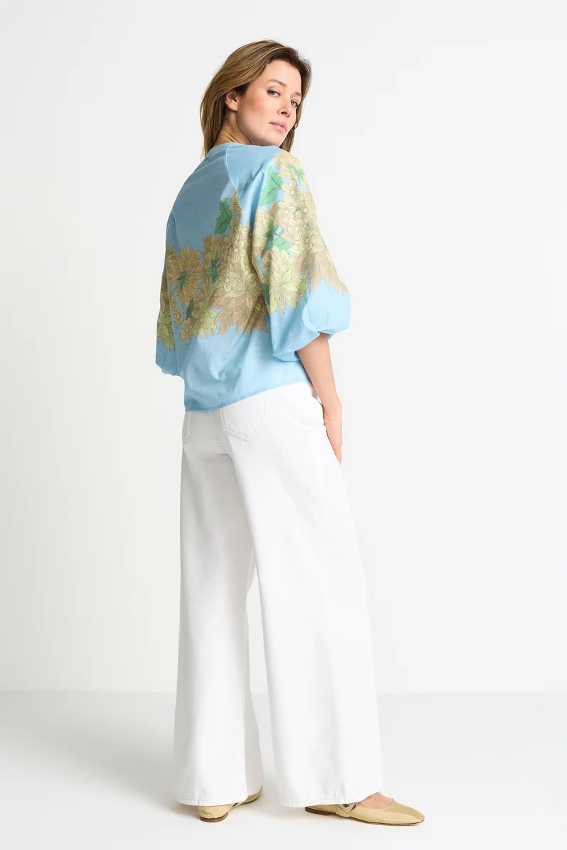 Blouse with place print
