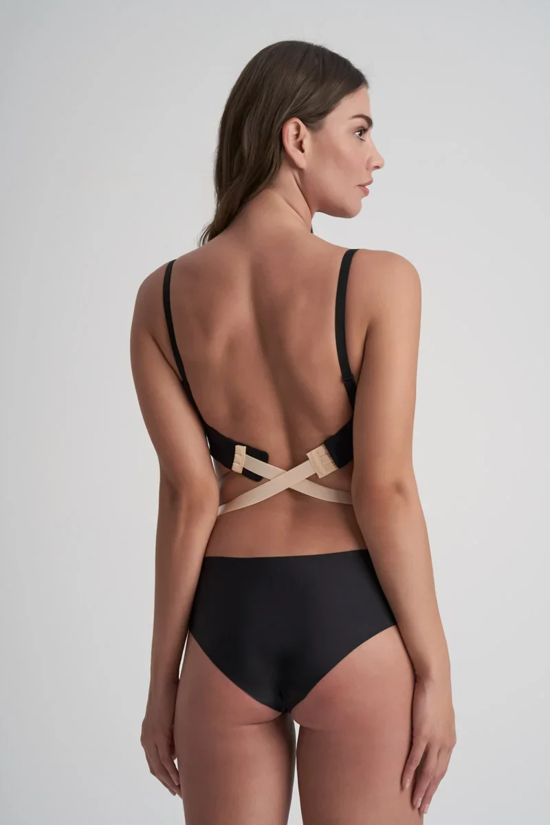 ByeBra – Speziallösungen: Rückenfreier BH mit 2 Haken, Beige, Schwarz & Weiß