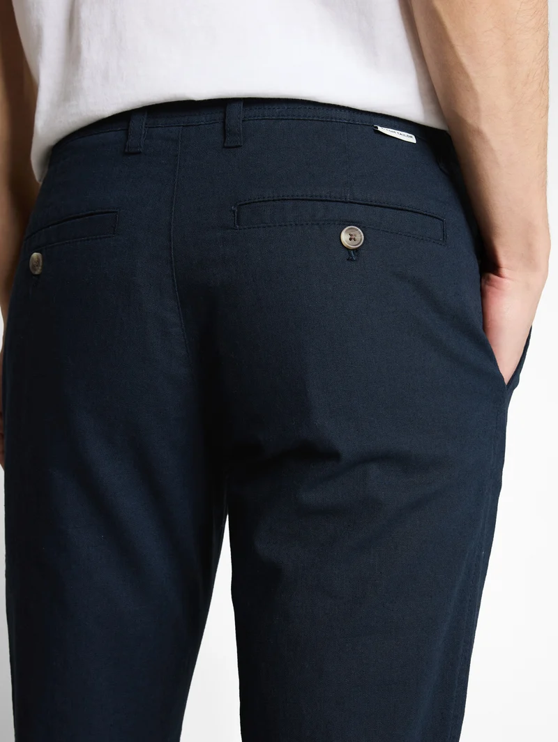 TTREGULAR Chino Hose mit Leinenanteil