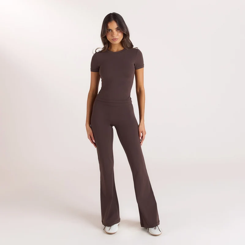 ContourSoft™ Flared Leggings - Dark Chocolate