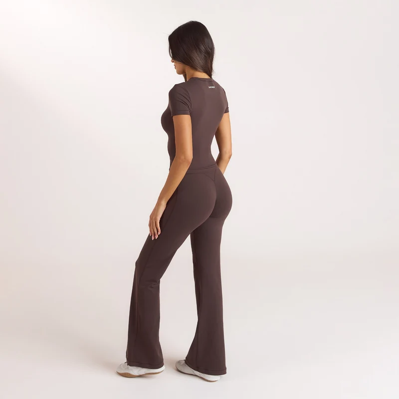 ContourSoft™ Flared Leggings - Dark Chocolate