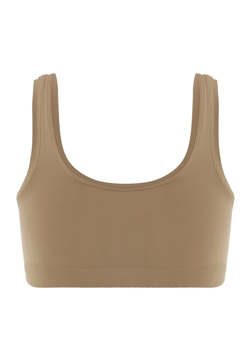 Touch Feeling Crop Top | suede camel 071810-072825