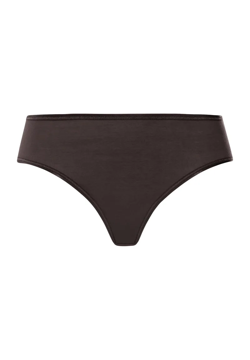 Cotton Seamless Midi Briefs | dark mocha 071626-072185