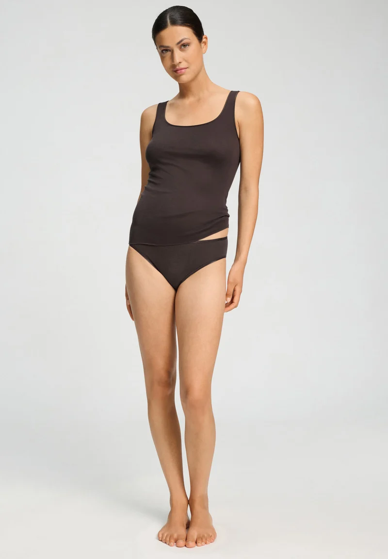 Cotton Seamless Midi Briefs | dark mocha 071626-072185
