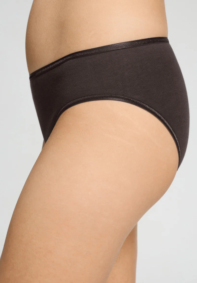 Cotton Seamless Midi Briefs | dark mocha 071626-072185