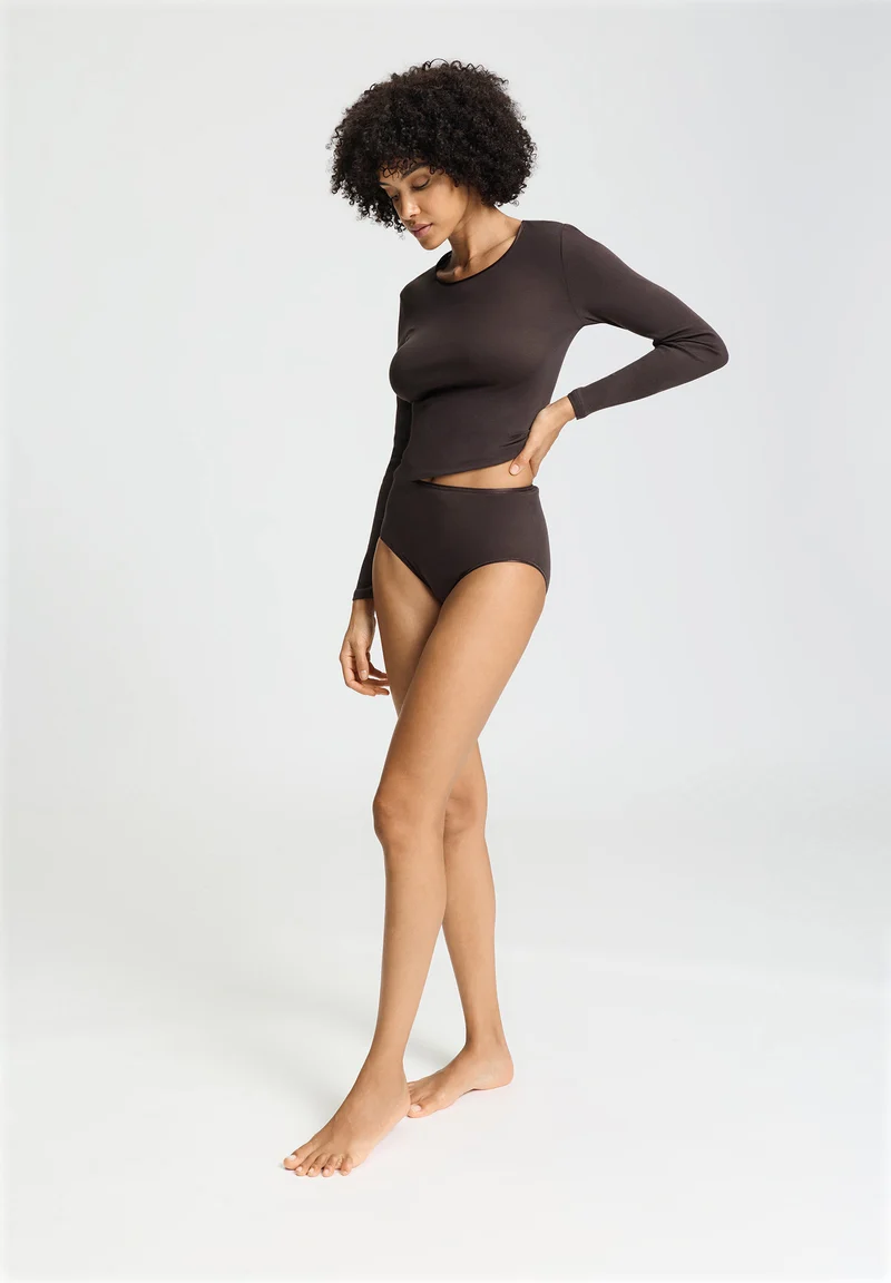 Cotton Seamless Maxi Briefs | dark mocha 071625-072185