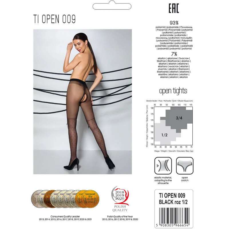 PASSION - TIOPEN 009 - SCHWARZE STRUMPFHOSE 1/2 - 20 DEN