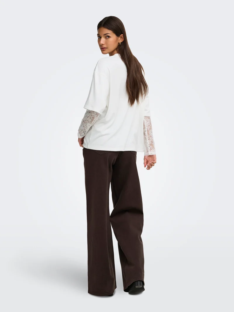 ONLTAHLIA L/S LACE TOP JRS