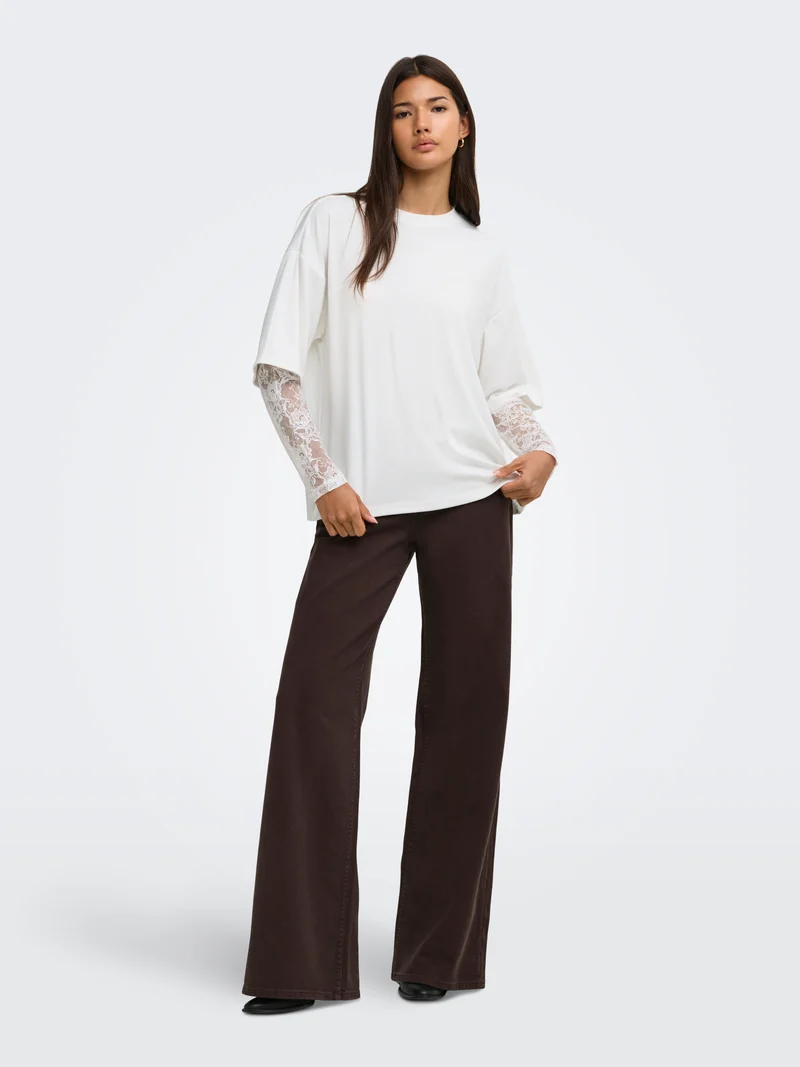 ONLTAHLIA L/S LACE TOP JRS