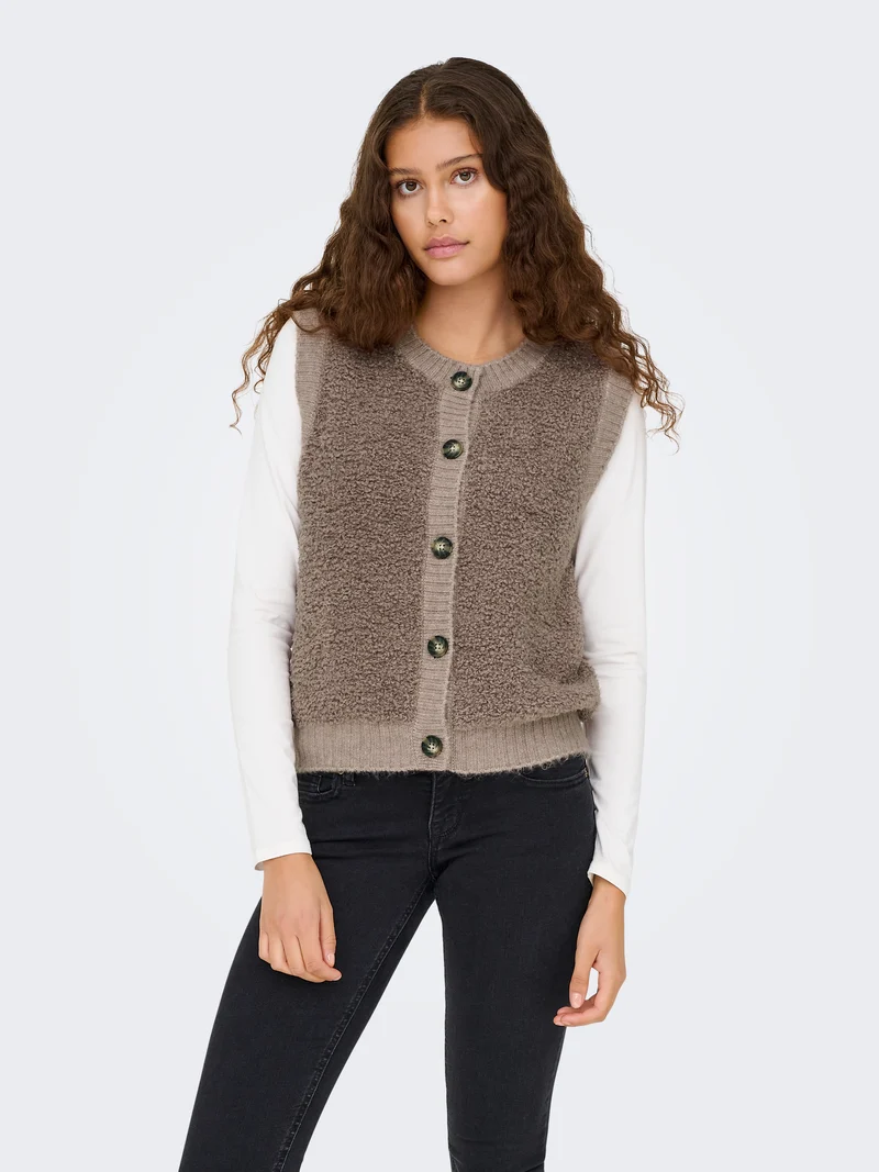 JDYEIRA LIFE S/L ON BUTTON VEST KNT NOOS