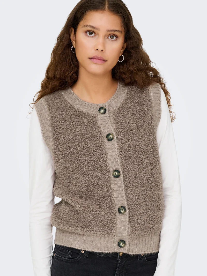 JDYEIRA LIFE S/L ON BUTTON VEST KNT NOOS