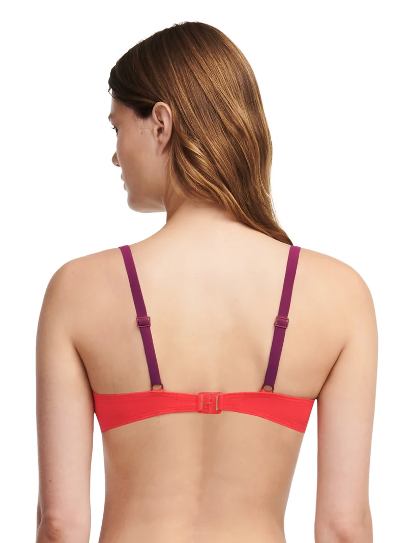 Chantelle Bademode – Authentischer Halbschalen-Memory-Bikini Rouge / Orange