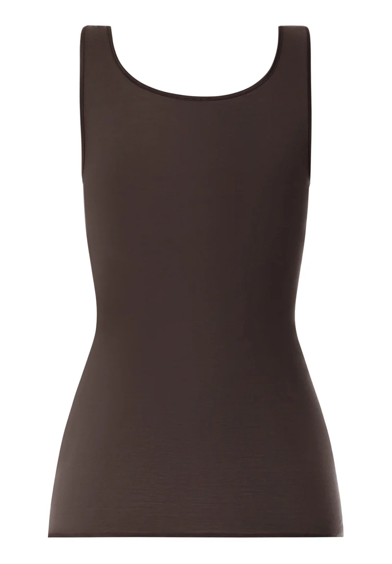 Cotton Seamless Tank Top | dark mocha 071604-072185
