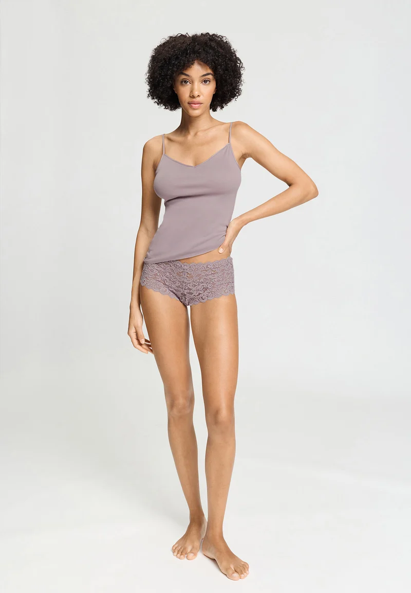 Cotton Seamless Spaghetti Top | stormy rose 071601-072467