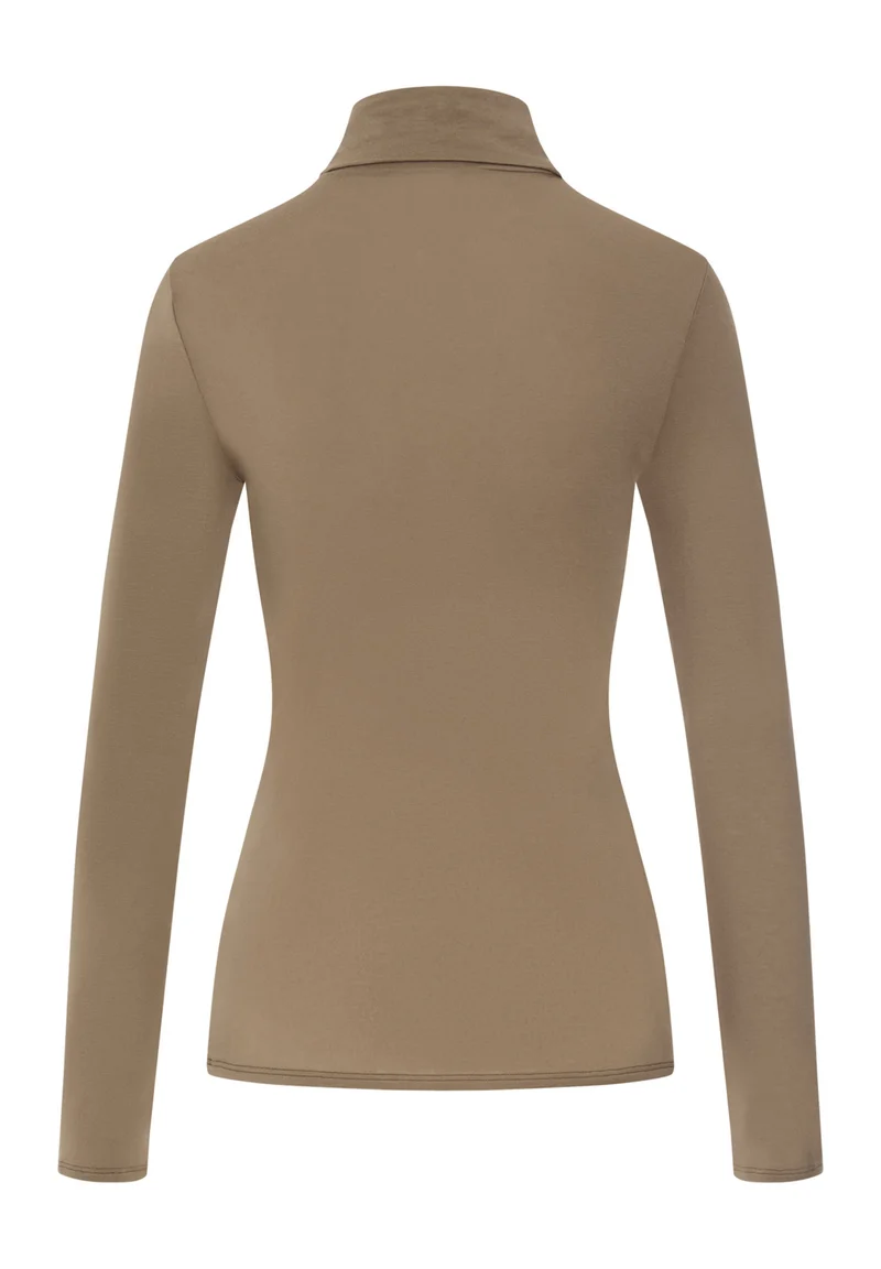 Ultralight Wool Turtle-Neck Shirt | suede camel 071597-072825