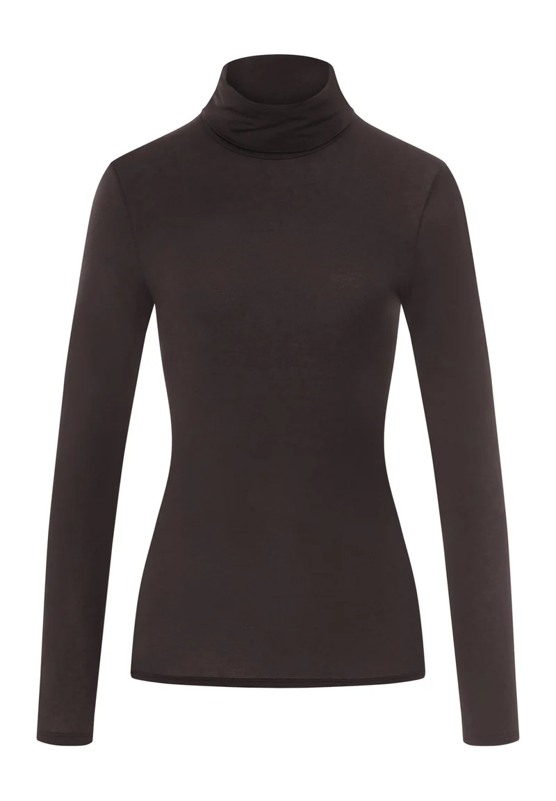 Ultralight Wool Turtle-Neck Shirt | dark mocha 071597-072185